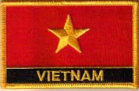Vietnam Embroidered Flag Patch, style 09.