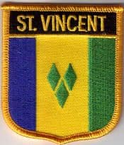 St. Vincent Embroidered Flag Patch, style 07.