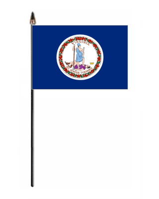 Virginia Hand Flag - Small.