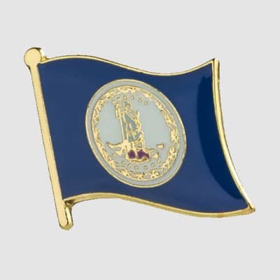 Virginia US State Flag Enamel Pin Badge - small