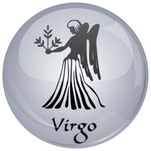 Virgo Astrology Grey 58mm Fridge Magnet