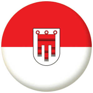 Vorarlberg Flag 58mm Button Badge