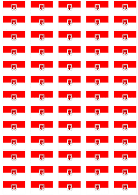 Vorarlberg Flag Stickers - 65 per sheet