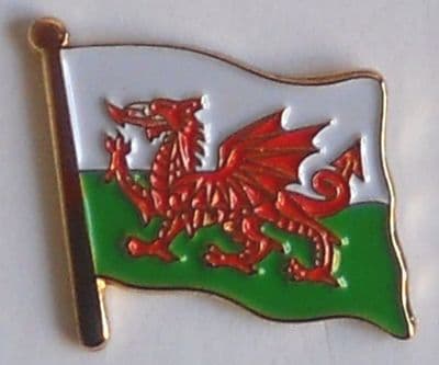 Wales Country Flag Enamel Pin Badge