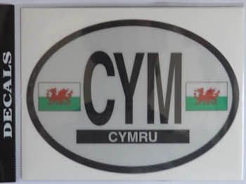 Wales Country Flag Oval Decal.