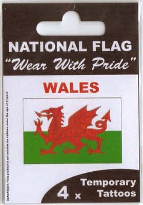 Wales Country Flag Tattoos.