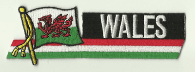 Wales Embroidered Flag Patch, style 01.