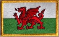 Wales Embroidered Flag Patch, style 08.