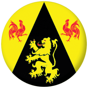 Walloon Brabant Flag 58mm Button Badge