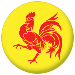 Walloon Flag 58mm Button Badge