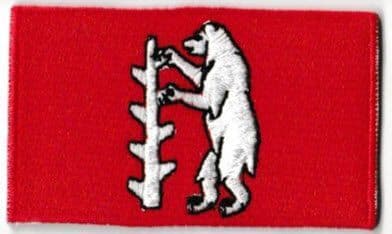 Warwickshire Embroidered Flag Patch, style 04