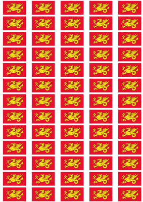 Wessex Flag Stickers - 65 per sheet