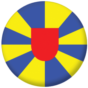 West Flanders Flag 58mm Button Badge