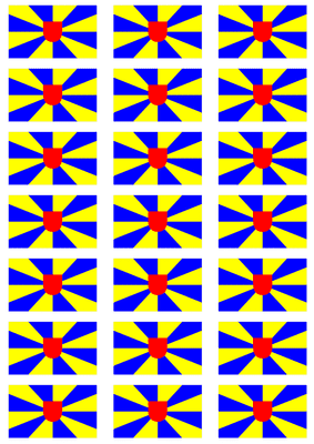West Flanders Flag Stickers - 21 per sheet