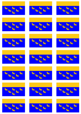 West Sussex Flag Stickers - 21 per sheet
