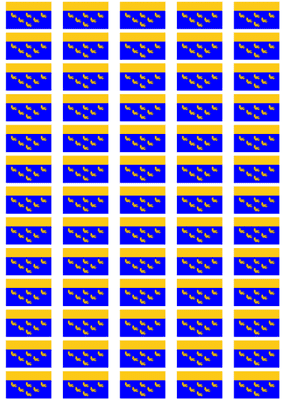 West Sussex Flag Stickers - 65 per sheet