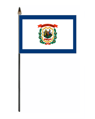 West Virginia Hand Flag - Small.