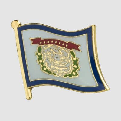 West Virginia US State Flag Enamel Pin Badge - small