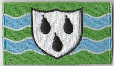 Worcestershire Embroidered Flag Patch, style 04