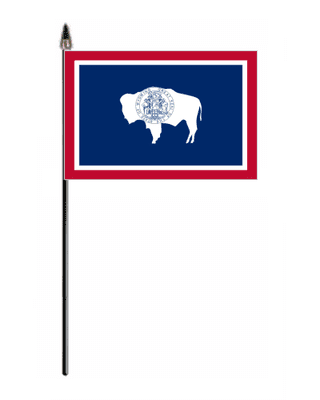 Wyoming Hand Flag - Small.