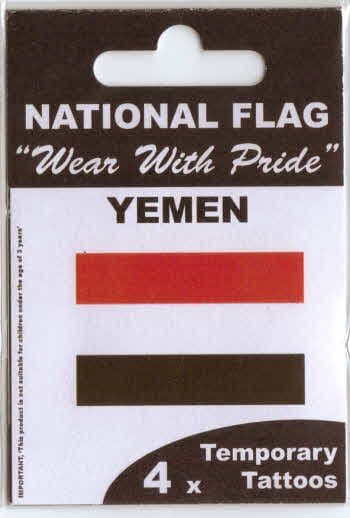 Yemen Country Flag Tattoos.