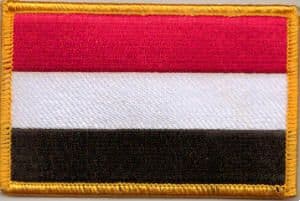 Yemen Embroidered Flag Patch, style 08.