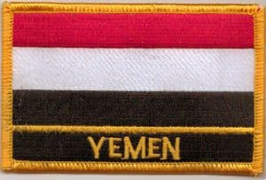 Yemen Embroidered Flag Patch, style 09.