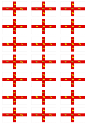 York Flag Stickers - 21 per sheet