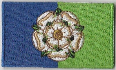 Yorkshire East Riding Embroidered Flag Patch, style 04