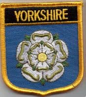 Yorkshire Embroidered Flag Patch, style 07.