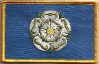 Yorkshire Embroidered Flag Patch, style 08.