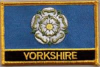 Yorkshire Embroidered Flag Patch, style 09.