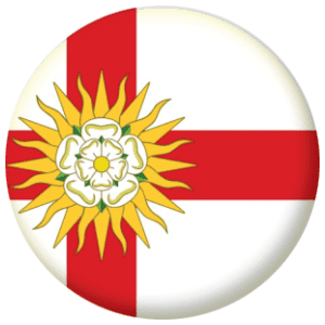 Yorkshire West Riding County Flag 25mm Pin Button Badge