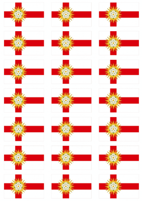 Yorkshire West Riding Flag Stickers - 21 per sheet