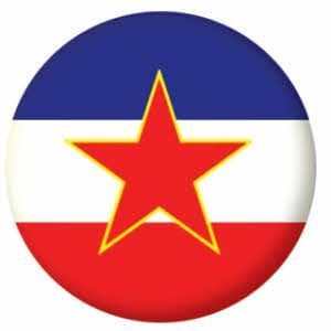 Yugoslavia 1946-1992 Country Flag 58mm Button Badge