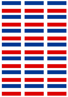 Yugoslavia Flag Stickers - 21 per sheet