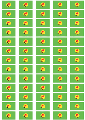 Zaire Flag Stickers - 65 per sheet