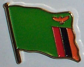 Zambia Country Flag Enamel Pin Badge