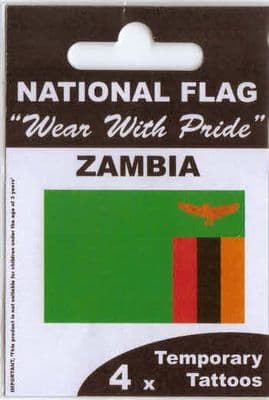 Zambia Country Flag Tattoos.