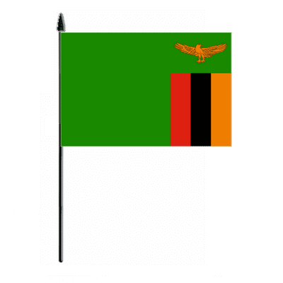 Zambia Country Hand Flag - Medium.