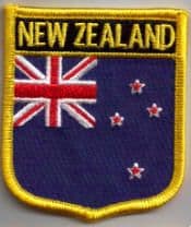 New Zealand Embroidered Flag Patch, style 07.