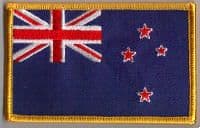 New Zealand Embroidered Flag Patch, style 08.