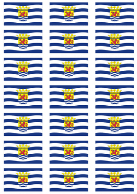 Zeeland Flag Stickers - 21 per sheet