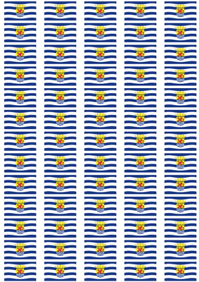 Zeeland Flag Stickers - 65 per sheet