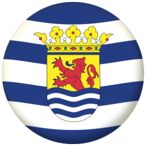 Zeeland Region Flag 25mm Flat Back