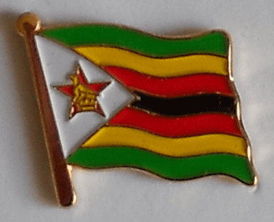 Zimbabwe Country Flag Enamel Pin Badge