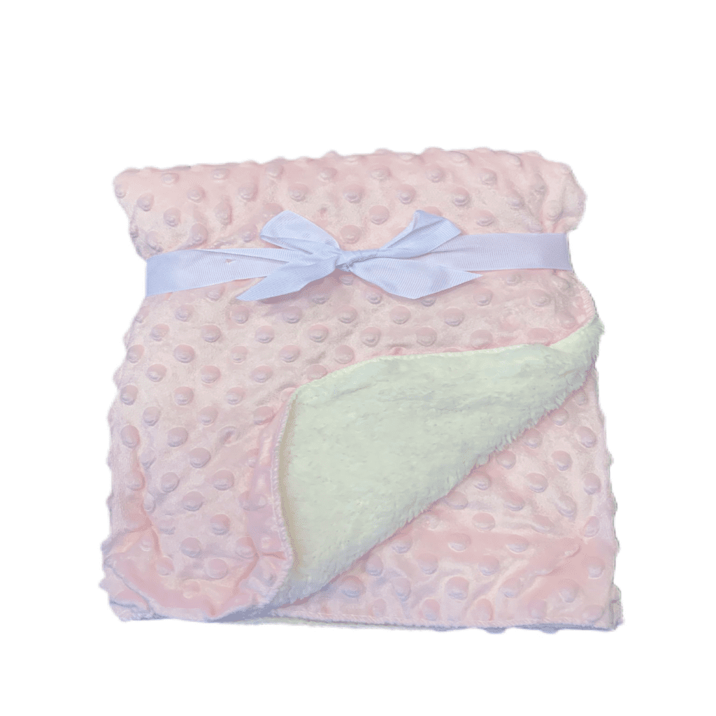 Babies Pink Bobble Pom Pom Blanket