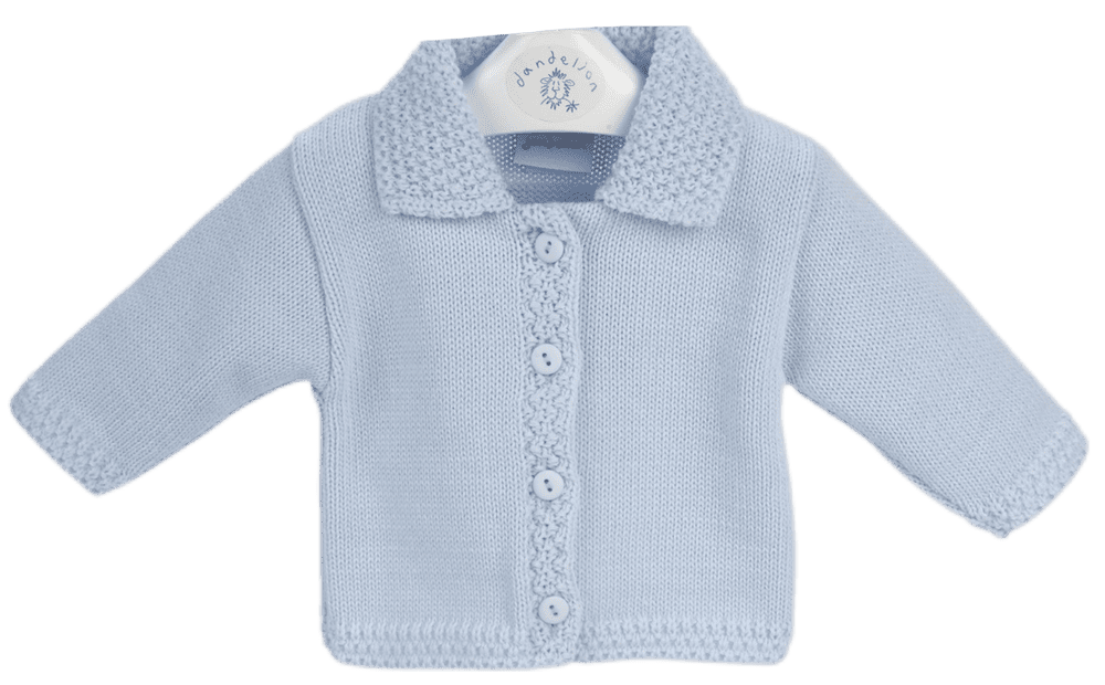 Baby Boys Blue Cardigan With Collar