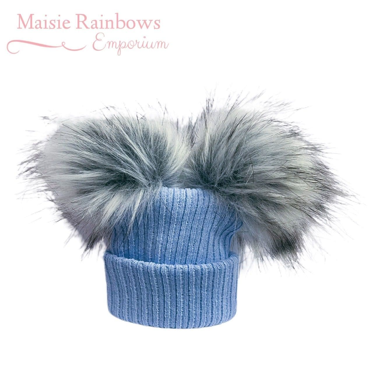 Boys double bobble hat sales