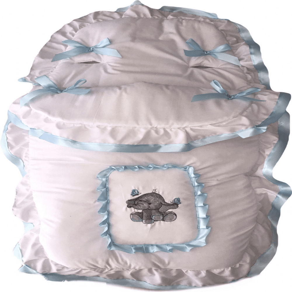 Blue White Elephant Personalised Cosy Toes